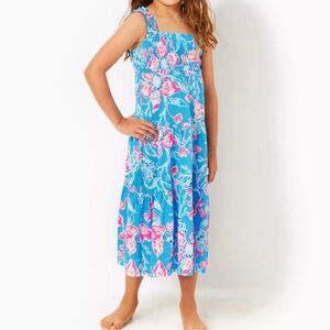 Lilly Pulitzer Girls Mini Hadly Maxi Dress Smocked